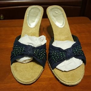 NEW Blue Chunky Heels